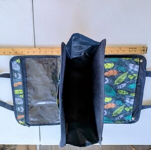 Thirty-One 31 Get Creative Caddy Falling Feathers Carry All  Tote Bag FLAW